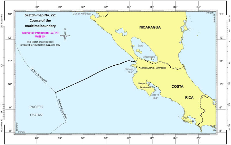 Maritime Boundary | Sketch-map No. 22 | Nicaragua / Costa Rica